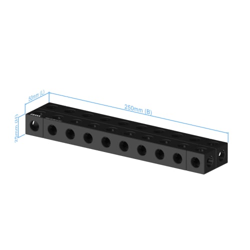 Base plate - 25x50x250mm, AF25 foto del producto Back View L
