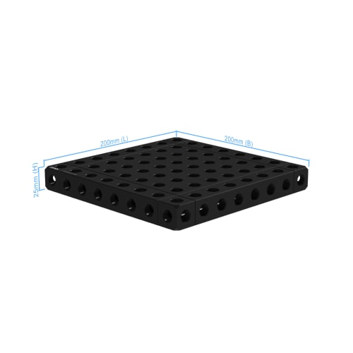 Base plate - 25x200x200mm, AF25 foto del producto Back View L