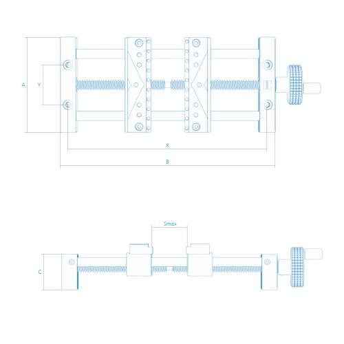 Tornillo de banco OmniFix, 120 x 220 foto del producto Side View L