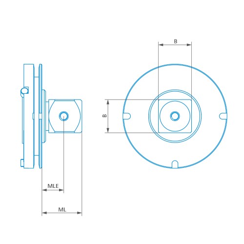 Placa adaptadora VAST, con chip de identificaci&oacute;n activo, juego de 2 foto del producto Back View L