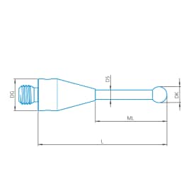 Palpador recto Diamond!Scan&copy; pure M3 XXT, DK2 L51 foto del producto