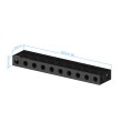 Base plate - 25x50x250mm, AF25 foto del producto Back View S