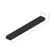 Base plate - 25x50x500mm, AF25 foto del producto Back View S